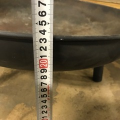 【成約済/ありがとうございます】大型！68cmの丸型ファイヤーピット(焚き火台)の画像