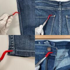 Hollister ホリスター デニムパンツ コットン ブルー レディース【古着】【中古】の画像