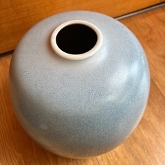 九谷焼 球形花瓶 青色 KUTANI YAMAGUCHI ORIGINALの画像