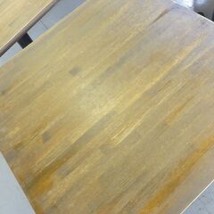 T-031 リサイクル品 木目 カフェテーブル W700xD700xH700mmの画像