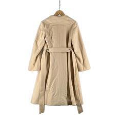 ROPE' ロペ ステンカラーコート アンゴラ ホワイト レディース 36【古着】【中古】の画像