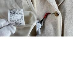 ROPE' ロペ ステンカラーコート アンゴラ ホワイト レディース 36【古着】【中古】の画像