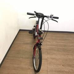 使用少 20インチ 折りたたみ自転車 変速6段ギア 鍵付き MOBILLY サムシフト レッド モバイリーの画像