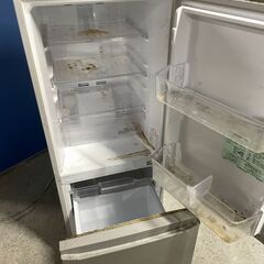 【無料】三菱 2ドア冷蔵庫 MR-P15W-S 2014年製 通電確認済み 良品 引取り歓迎 配送OKの画像