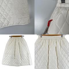 ノーブランド  スカート ホワイト レディース【古着】【中古】の画像