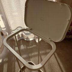 山崎実業 ルーチェ ゴミ箱（白／横開き）使用感あり／取りに来ていただける方への画像