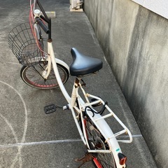 【整備すればまだまだ活躍！】白のミニサイクル、ギア付きの画像