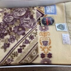 毛布　シングル　ラム製品　毛100％　布団　寝具　掛け布団　かけ布団の画像