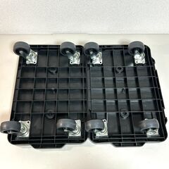 連結 平台車 4台 セット 100kg 42×29cm 4輪 回転 自在 キャスター ホームキャリー スタッキング 台車 業務用 連結台車 パックスタイル yの画像