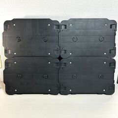 連結 平台車 4台 セット 100kg 42×29cm 4輪 回転 自在 キャスター ホームキャリー スタッキング 台車 業務用 連結台車 パックスタイル yの画像