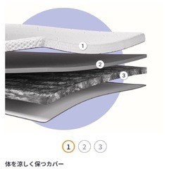 【使用期間短い2枚セット】emma エマ・スリープ 敷布団 プレミアム　三つ折り シングル　の画像