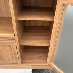 佐藤産業 レンジ台 食器棚 ナチュラル 幅88cmの画像