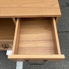 佐藤産業 レンジ台 食器棚 ナチュラル 幅88cmの画像