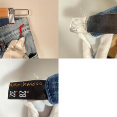 Nudie Jeans ヌーディージーンズ デニムパンツ コットン ブルー レディース XXXS XS【古着】【中古】の画像