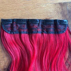 襟足ウィッグ　エクステ　エクステンション　赤　レッドの画像