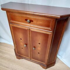 【B414】木製　収納棚　アンティーク調　引き出し　現状品の画像