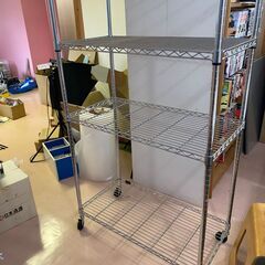 【車限定・本日引き取り大歓迎】『まとめて限定』スチールラック全４セット＋収納ケースの画像