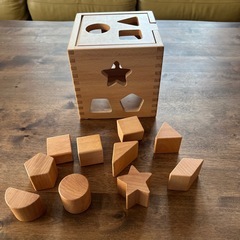 知育　ブロック　木製　美品の画像