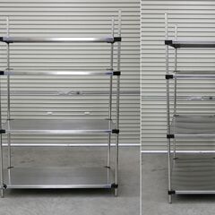 ≪zyt2569ジ≫ マルゼン ソリッドシェルフ 大型メタルラック 棚板4段 幅122cm SL1220 D610mmシリーズ 現状品 中古厨房機器/宮城県仙台市 71029-12の画像