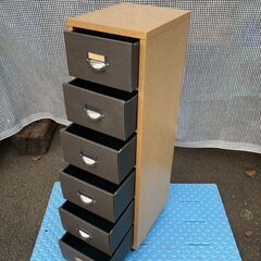 お譲りします！ 小物などの収納に！！ キャスター付き6段引き出しケース（中古・Aランク）の画像