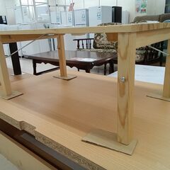 リユースのサカイ栃木店★ジモティ割あり★ 無印良品 テーブル（折りたたみ式） ベージュ W80×D50×H35 クリーニング済み TC11571の画像