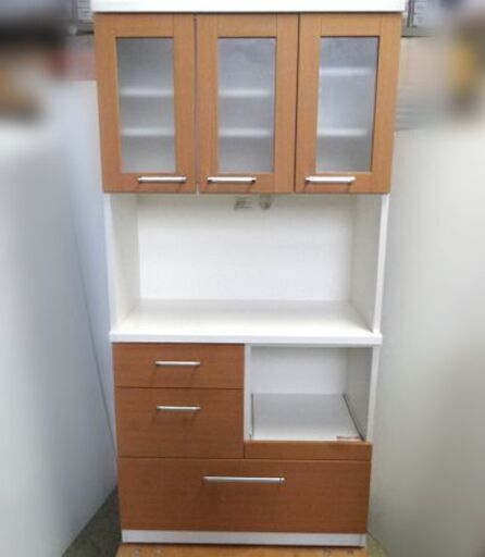 ニトリ 食器棚 キッチン収納 Nバンダ90 約88,5×42,5×180cm 札幌市限定配送OR札幌市白石区/店頭お引き取り歓迎/倉庫保管