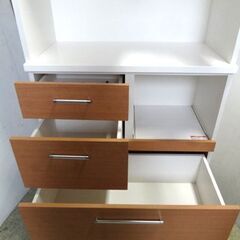 ニトリ 食器棚 キッチン収納 Nバンダ90 約88,5×42,5×180cm 札幌市限定配送OR札幌市白石区/店頭お引き取り歓迎/倉庫保管の画像