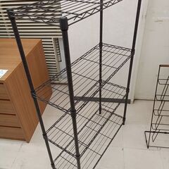 リユースのサカイ栃木店★ジモティ割あり★  ラック ブラック W74×D29×H121 クリーニング済み TC11573の画像