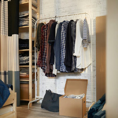 イケア MULIG ムーリッグ ハンガーラックホワイト【お譲先決定】の画像