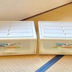 SNOOPY スヌーピー　プラケース　収納ケース　子供服入れの画像