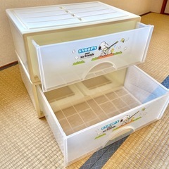 SNOOPY スヌーピー　プラケース　収納ケース　子供服入れの画像