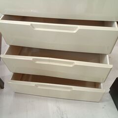 リユースのサカイ栃木店★ジモティ割あり★  収納棚 ベージュ×ブラウン W73×D41×H136 クリーニング済み TC11574の画像