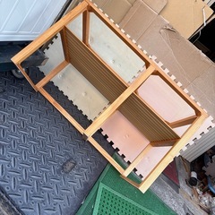 ガラステーブル　ナチュラルカラーの画像