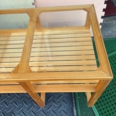 ガラステーブル　ナチュラルカラーの画像