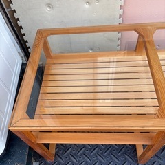 ガラステーブル　ナチュラルカラーの画像