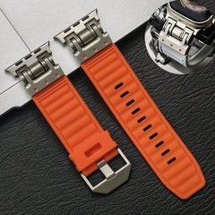 【新品】人気のApple Watchオレンジラバーバンドのみの画像