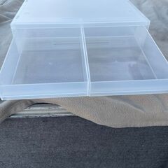 無印良品 ケース引出式・横ワイド・薄型２個 店舗販売 南区の画像