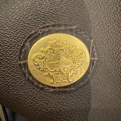 【超美品】　Orobianco ボストンバッグ　PVC × クロコ型押し　茶の画像