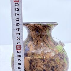 【‼️カメイガラス風✨】✨ガラス壺・花瓶 アンティーク調 ✨簡易清掃・現状品❗️の画像