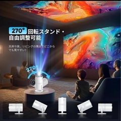 【新品】プロジェクター 家庭用 小型 Android TV搭載・270°回転 台形補正の画像