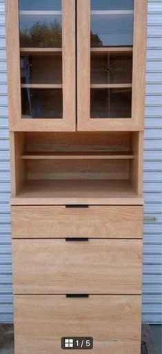 極美品！ニトリダイニングボード食器棚　エトナ60DB LBR 定価41,990円