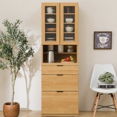 極美品！ニトリダイニングボード食器棚　エトナ60DB LBR 定価41,990円の画像