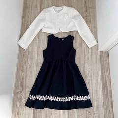 ボレロ付きワンピース フォーマルワンピース130の画像