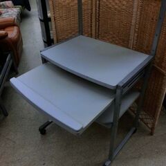 PCデスク パソコンデスク グレー キャスター付き 難あり 札幌市 西野店の画像