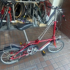 ★稀少美品★16インチ　DAHON　ビンテージ　OLD　USA　外装5段変速折り畳み自転車　カスタム　レッドの画像
