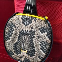 三線 セット（人工皮・真壁型）【ケース付き】 沖縄三味線 初心者の画像