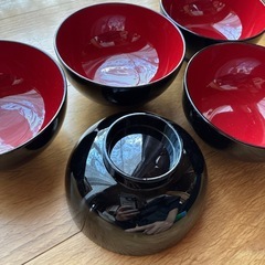 汁茶碗　5つセットの画像