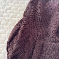 ブラウン　ニットワンピースの画像