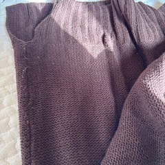 ブラウン　ニットワンピースの画像