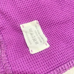 200cm×140cm程度　ワッフルケット　フリークロス　紫　ヨーロッパの画像